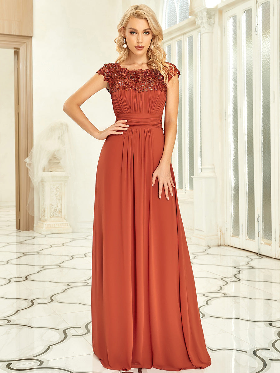 Bestsellers Wholesale Lacey Chiffon Evening Party Gowns