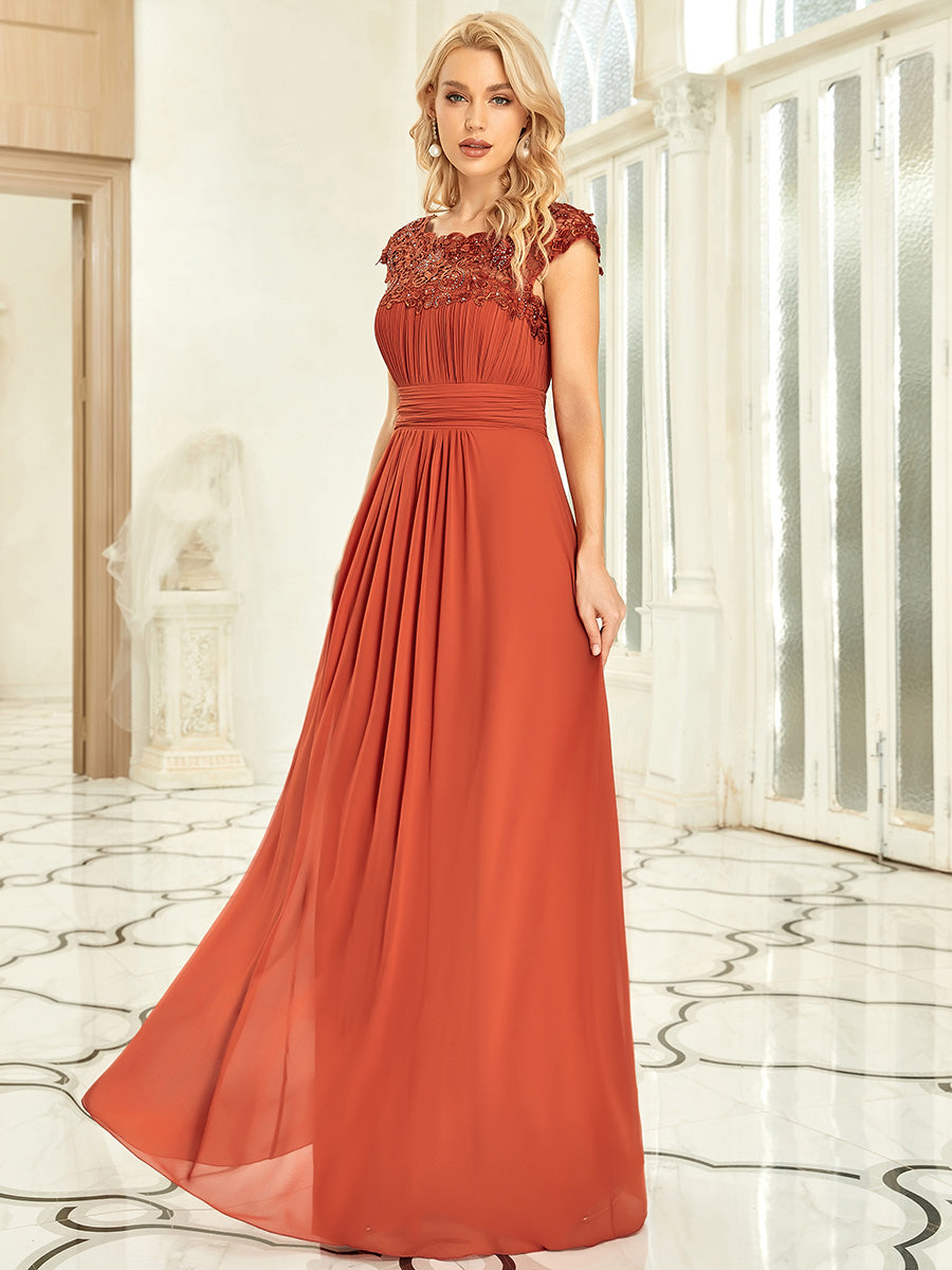 Bestsellers Wholesale Lacey Chiffon Evening Party Gowns