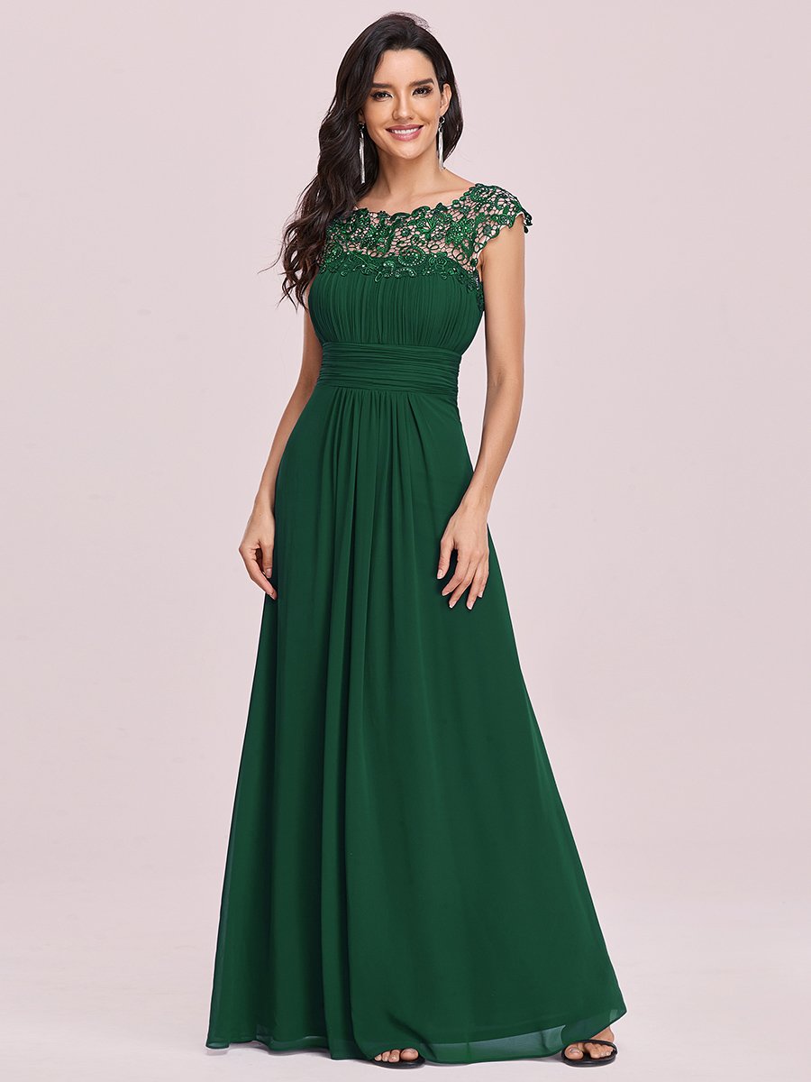 Bestsellers Wholesale Lacey Chiffon Evening Party Gowns