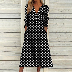 Elegant Chic V-Neck Office Lady Pockets Dresses