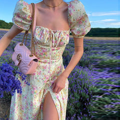Elegant Summer Dress Casual Print Long Dress
