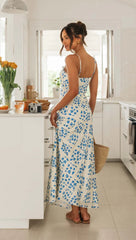 New  Backless High Waist Strap Maxi Dress