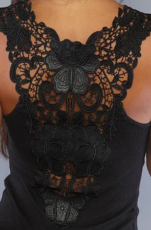 Sleeveless Lace Small Vest T-Shirt