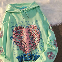 Hip Hop Kawaii Skull Hoodie