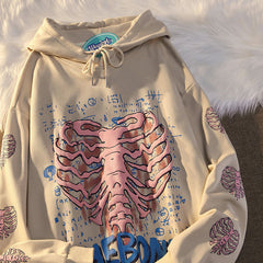 Hip Hop Kawaii Skull Hoodie