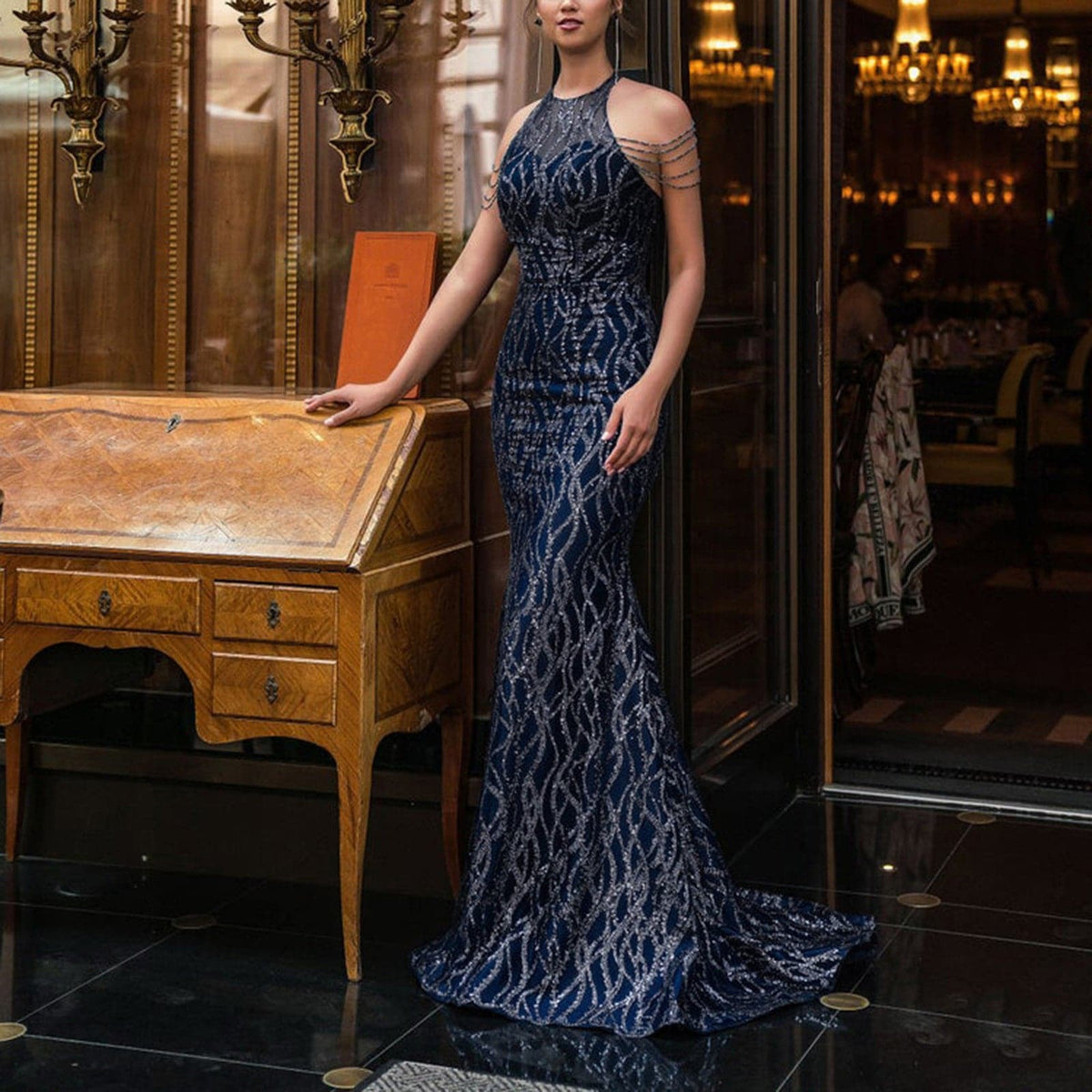 Fashion  Halter Neck Prom Dresses