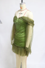 Fashion  Off Shoulder Vintage Perspective Dress