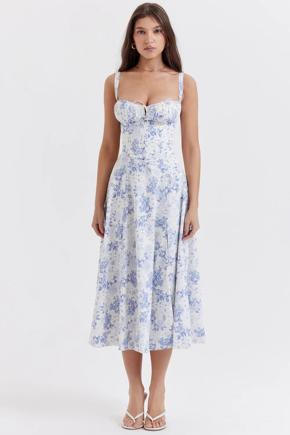 Fashion Temperament Sleeveless Maxi Casual Summer Floral Dress