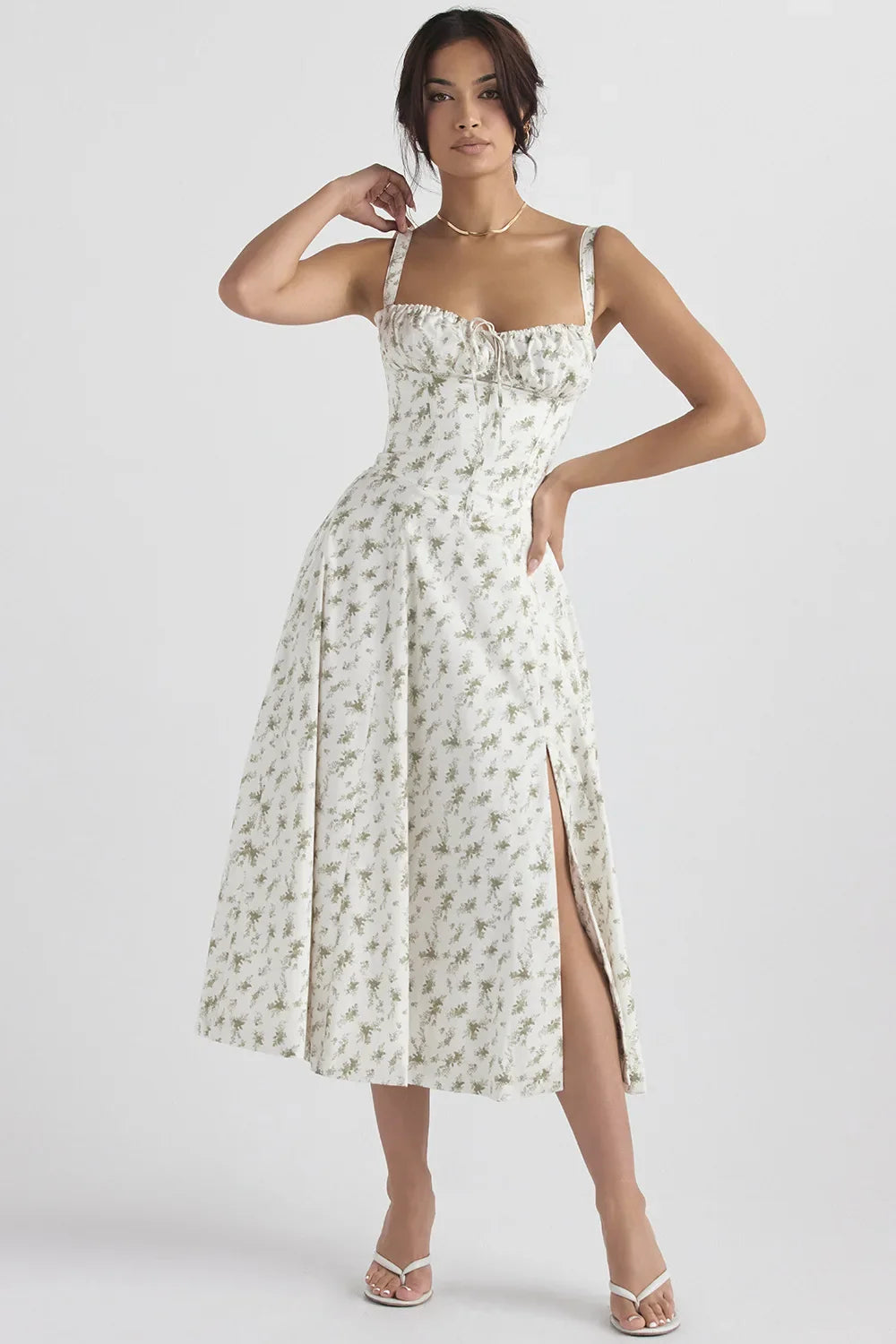 Fashion Temperament Sleeveless Maxi Casual Summer Floral Dress
