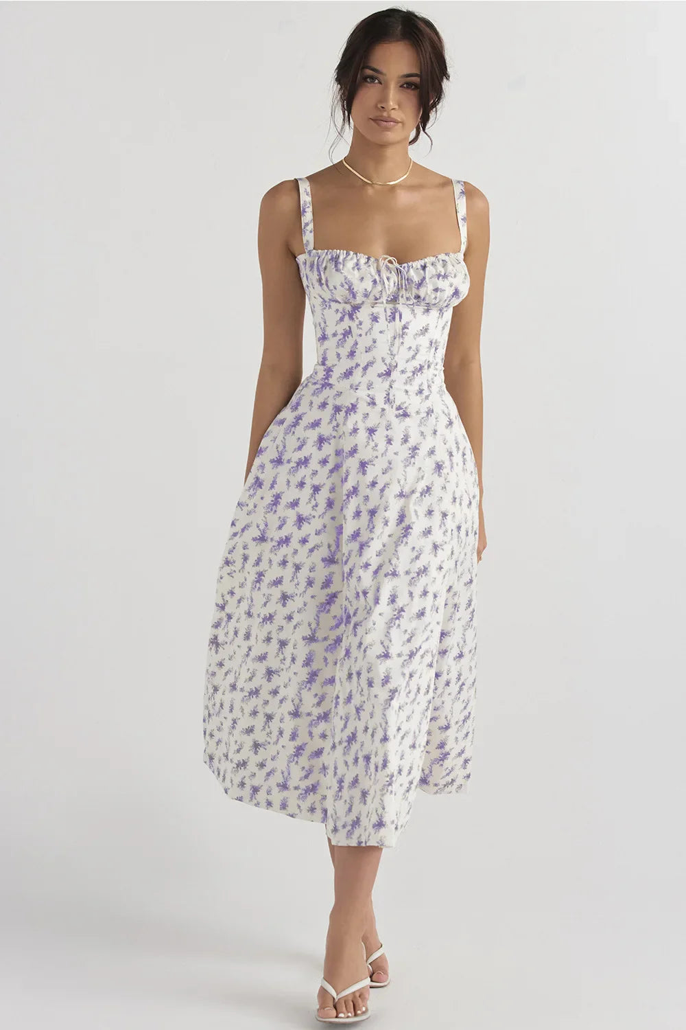 Fashion Temperament Sleeveless Maxi Casual Summer Floral Dress