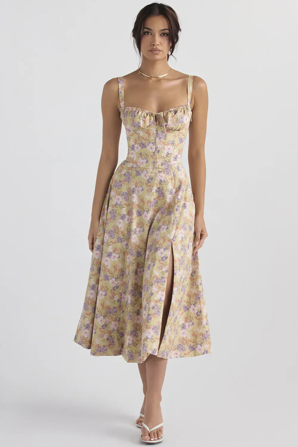 Fashion Temperament Sleeveless Maxi Casual Summer Floral Dress
