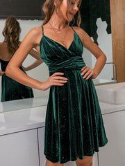 Fashion Women's Dress  Summer  V-Neck Backless Sling Dress