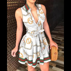 Floral Print Summer Beach Dress