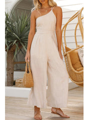 Folds Backless Wide Leg Jumpsuit