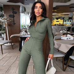 Sporty Fitness Slim Jumpsuit