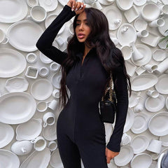 Sporty Fitness Slim Jumpsuit