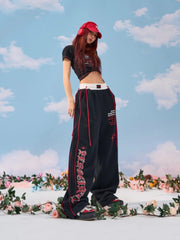 Letter Baggy Sweatpants Y2k Goth Streetwear Jogging Pant