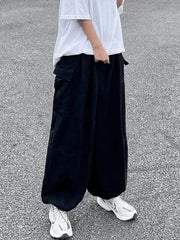 Khaki Oversize Cargo Harajuku Streetwear Wide Leg Pant