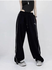 Black Baggy Jogging Sweatpants  Y2K Cyber Punk Oversize Pant