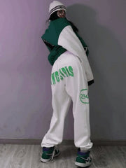Gray Jogging Sweatpants Korean Fashion Oversize Loose Pant