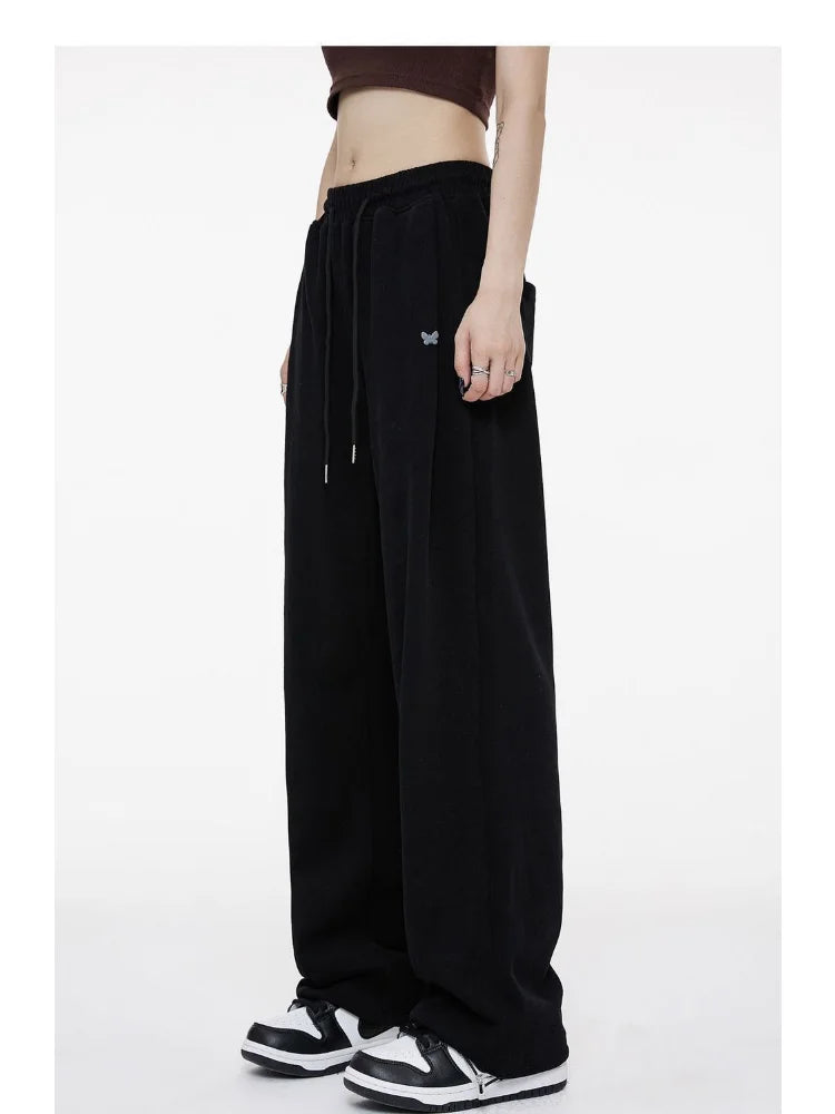 Green Baggy Sweatpants Y2K Hippie Print Jogging Sports Pant