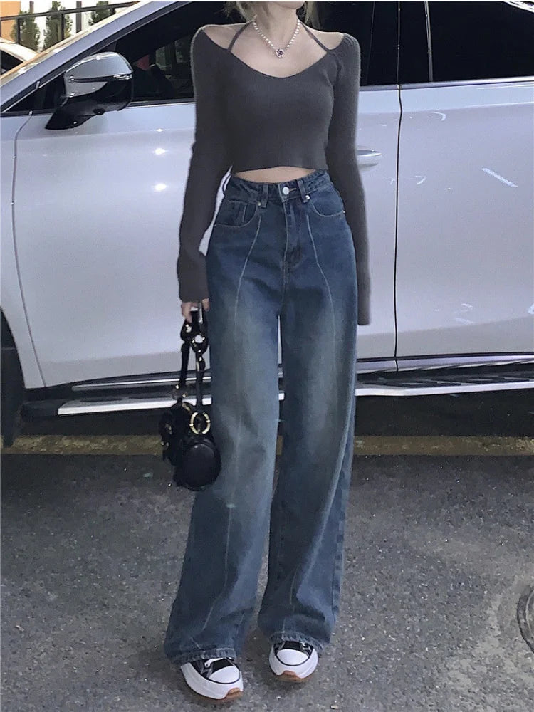 Baggy  Y2K Streetwear Oversize Distressed Wide Leg Denim Pant