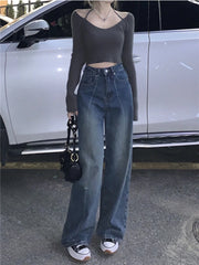 Baggy  Y2K Streetwear Oversize Distressed Wide Leg Denim Pant