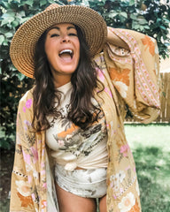 Boho Trees Letter Print Tee
