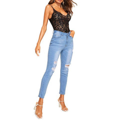 High Waist Pencil Jeans