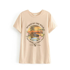 Boho Trees Letter Print Tee