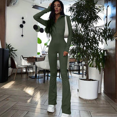 Sporty Fitness Slim Jumpsuit