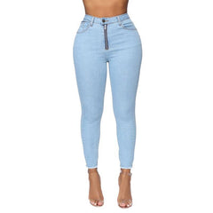 High Waist Slim Fit Pencil Jeans