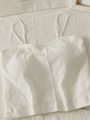 Cotton Basic Strapy Padded Camis