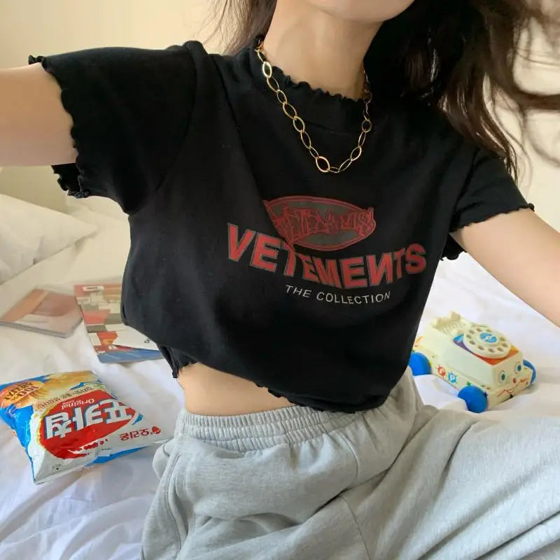 Retro Punk Aesthetic Slim Short Sleeve T-Shirt
