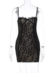 Y2K Clothes Party Nightclub Summer Fashion Bodycon Slim Lace Dress