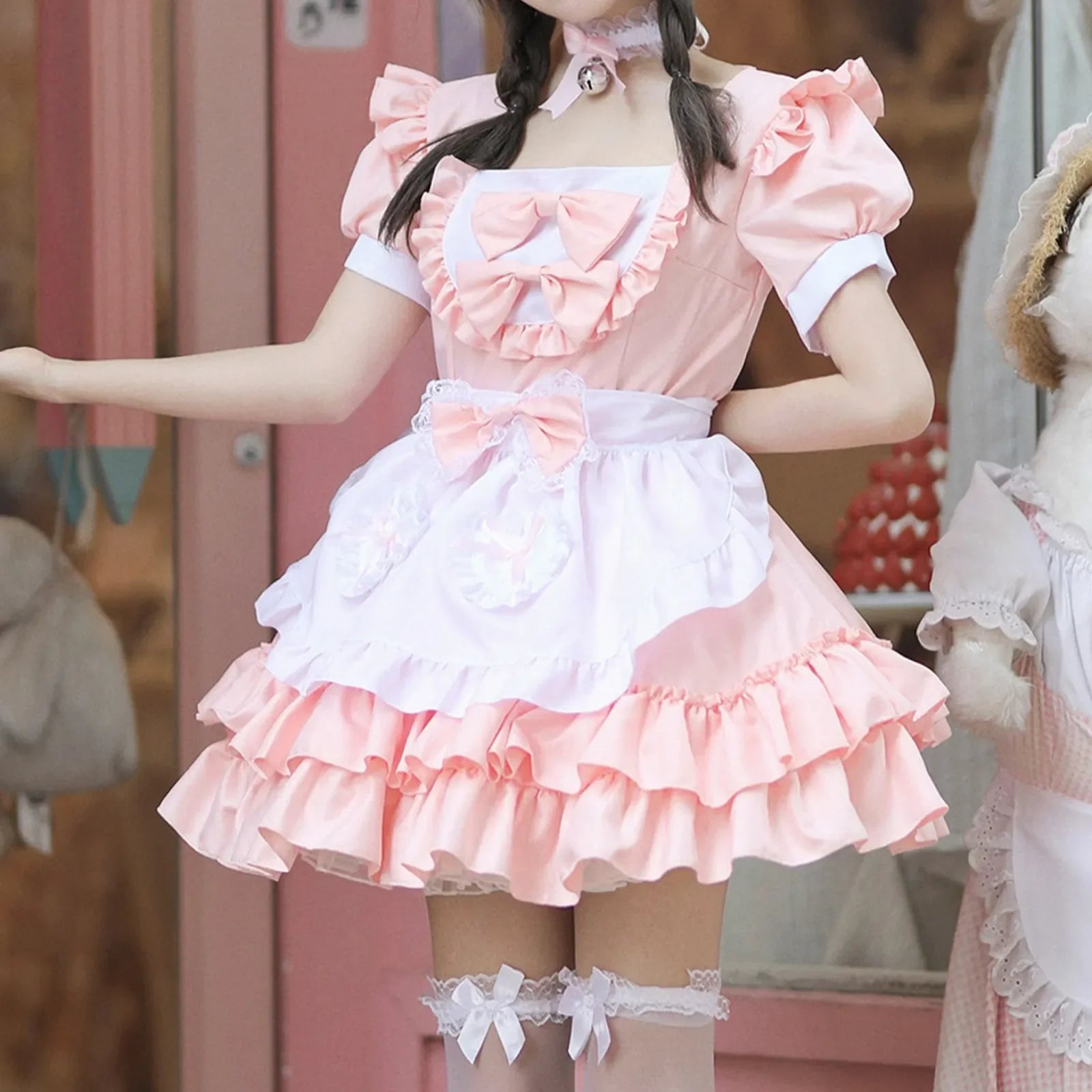 Elegant Cute Kawaii Lolita Maid Uniform Set Japanese Harajuku Y2k Cosp