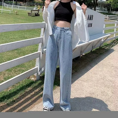 Denim Harajuku Streetwear Quality Right Broek 's Jeans