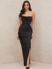 Green Sleeveless Evening Elegant Bandage Party Maxi Dress