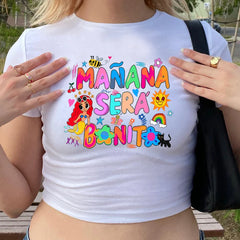 Cute Mermaid Graphic Y2K Crop Top