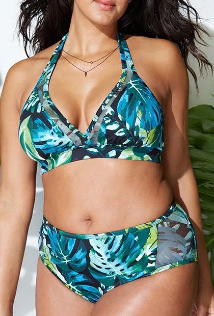 Print Swim Suit Large Size One Piece Plus Size Swimsuits