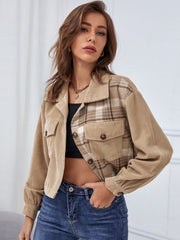 Splicing Lattice Corduroy Jacket
