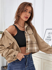 Splicing Lattice Corduroy Jacket