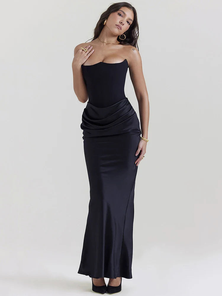 Off-shoulder Backless Club Party Maxi Dress