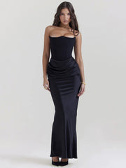 Off-shoulder Backless Club Party Maxi Dress