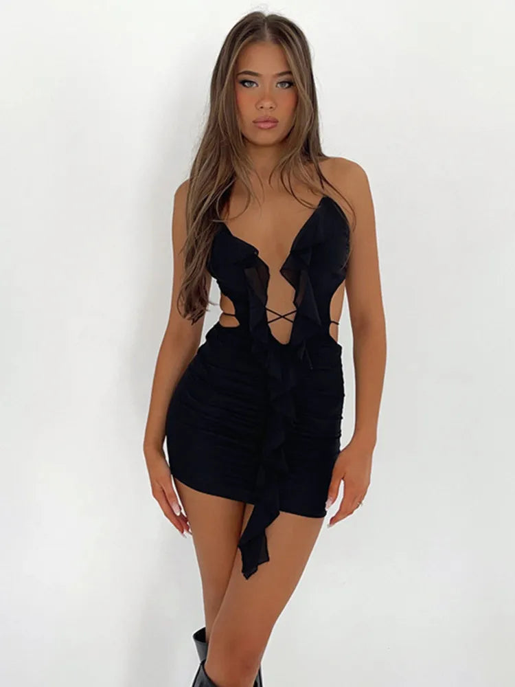 Summer Holiday Vestido  Bodycon Dress Cut Out Robe