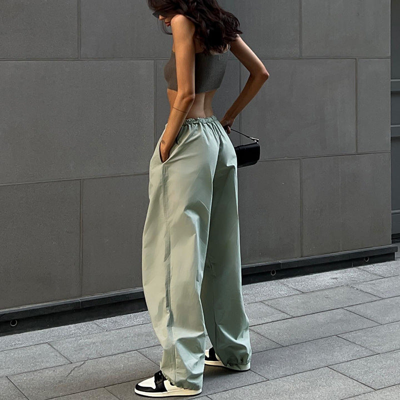 American street simple loose pants