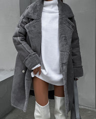 Furry Suede long Coat