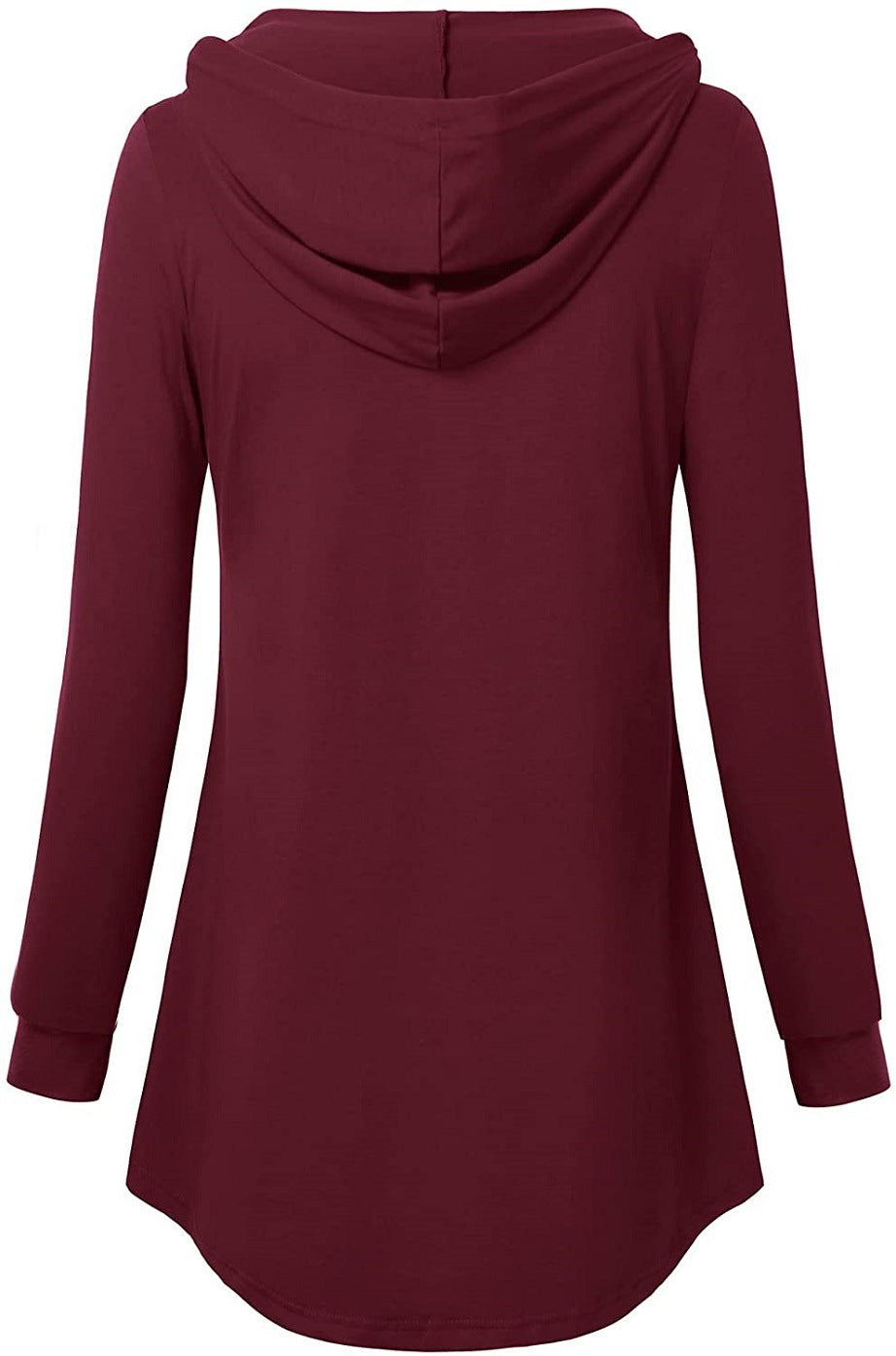 V neck design hoodied women plain daily hoodies