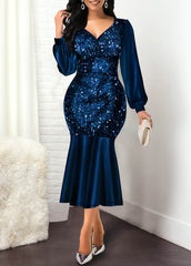 Sequin High Waist Fishtail Dress
