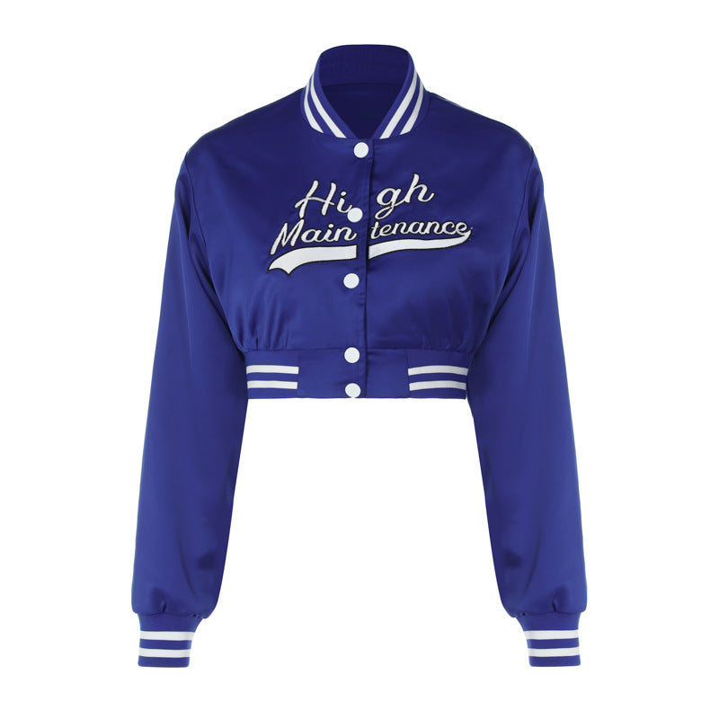 crop top baseball jacket